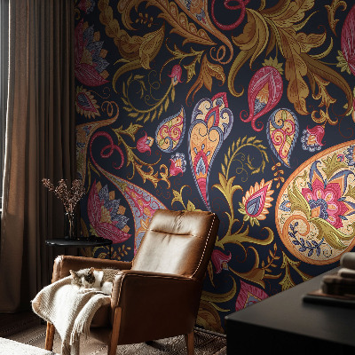 Wall mural for living room Colorful paisley