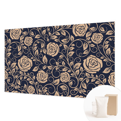 Bedroom wall mural wallpaper with a romantic floral design