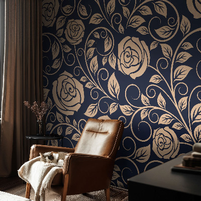 Bedroom wall mural wallpaper Romantic flowers