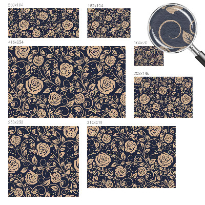 Bedroom wall mural wallpaper with a romantic floral design