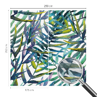 Wallpaper mural for living room with an exotic vegetation motif