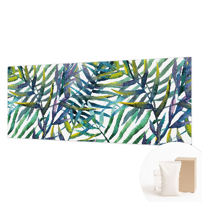 Wallpaper mural for living room with an exotic vegetation motif