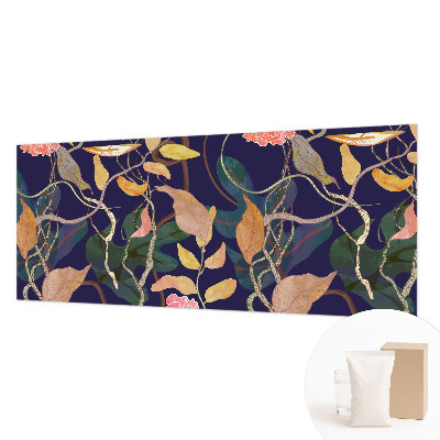 Large wall mural with an elegant botanical design