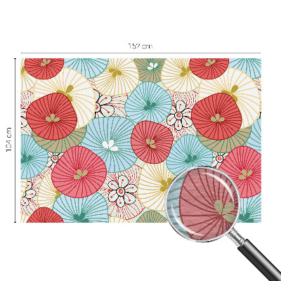 Large wallpaper mural with a floral pattern