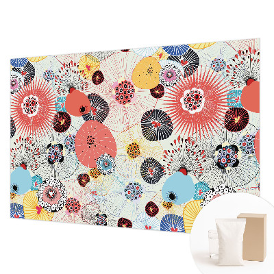 Custom size wall mural Colorful flowers