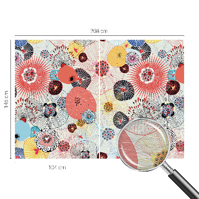 Custom size wall mural Colorful flowers
