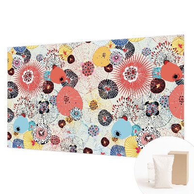 Custom size wall mural Colorful flowers