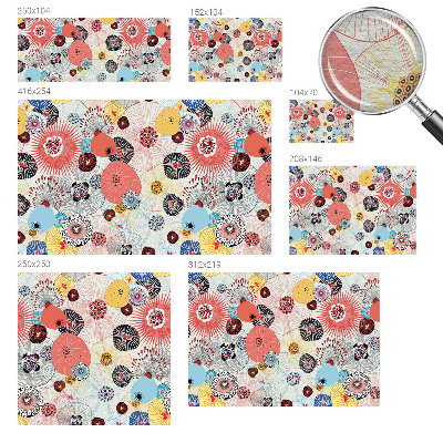 Custom size wall mural Colorful flowers