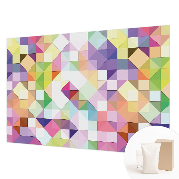 Large wall mural wallpaper with colorful shapes