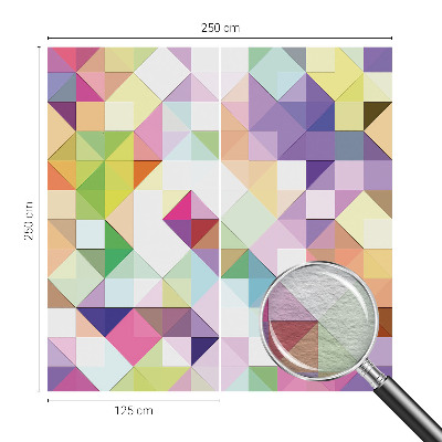 Large wall mural wallpaper with colorful shapes