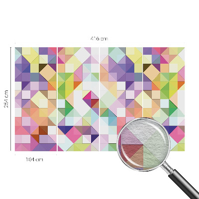 Large wall mural wallpaper with colorful shapes