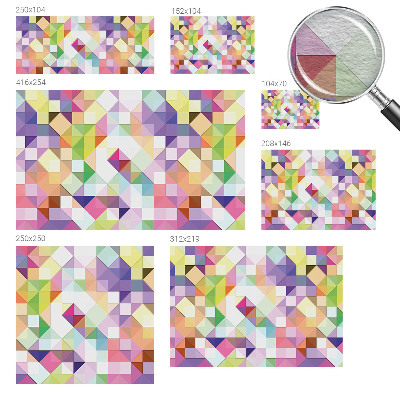 Large wall mural wallpaper with colorful shapes
