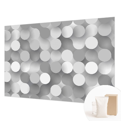 High quality photo wallpaper with a gray circular pattern