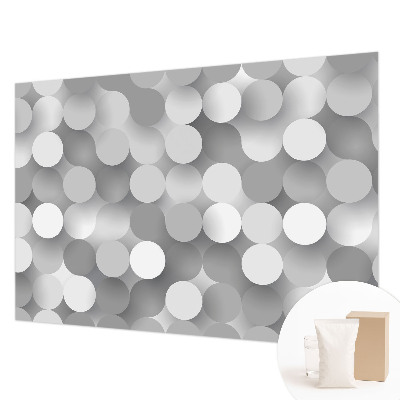 High quality photo wallpaper with a gray circular pattern