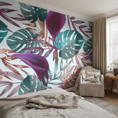 Premium wall mural for bedroom Tropical composition