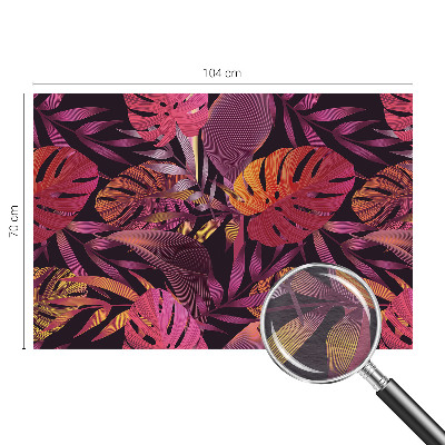 Modern wall mural for living room with an exotic leaves design