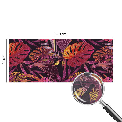 Modern wall mural for living room with an exotic leaves design