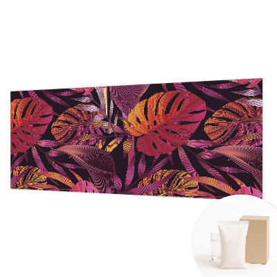 Modern wall mural for living room with an exotic leaves design