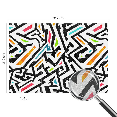 High quality wall mural wallpaper with an abstract mosaic design
