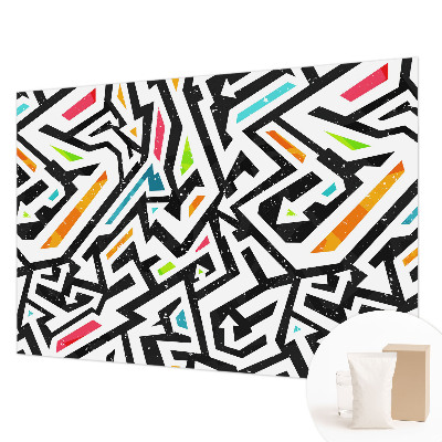 High quality wall mural wallpaper with an abstract mosaic design