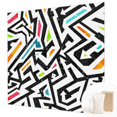 High quality wall mural wallpaper with an abstract mosaic design