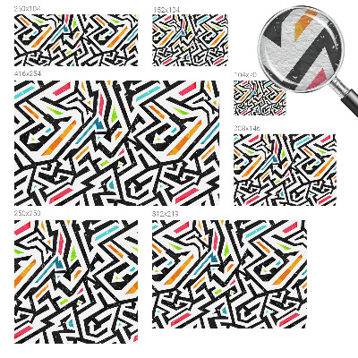 High quality wall mural wallpaper with an abstract mosaic design