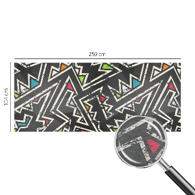 Non-woven wall mural with an energetic geometric pattern