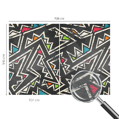 Non-woven wall mural with an energetic geometric pattern