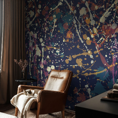 Non-woven photo wallpaper with a colorful abstract design
