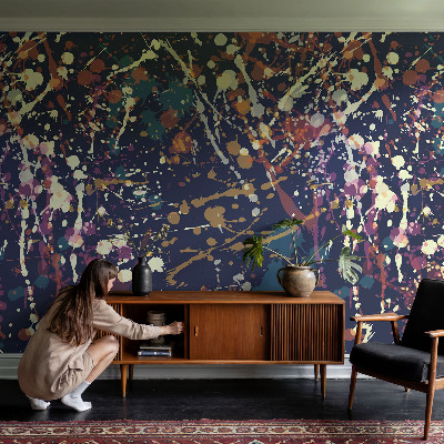 Non-woven photo wallpaper with a colorful abstract design