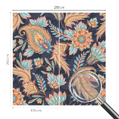 Wallpaper mural with a floral pattern