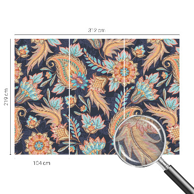 Wallpaper mural with a floral pattern