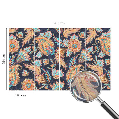 Wallpaper mural with a floral pattern