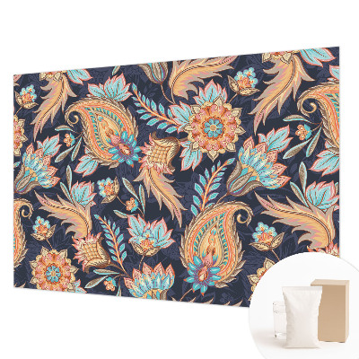 Wallpaper mural with a floral pattern