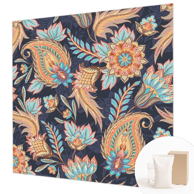 Wallpaper mural with a floral pattern