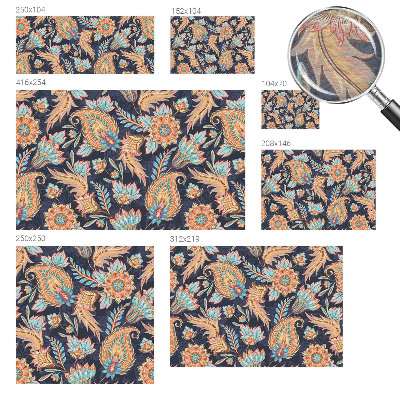 Wallpaper mural with a floral pattern