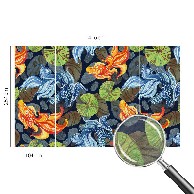 Photo wallpaper with a fish pattern