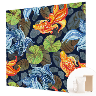 Photo wallpaper with a fish pattern