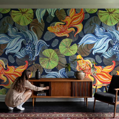 Photo wallpaper with a fish pattern