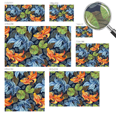 Photo wallpaper with a fish pattern
