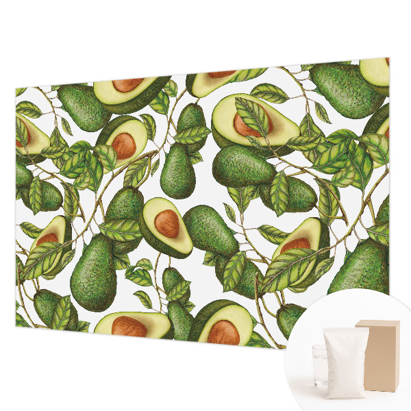 Wall mural for living room Avocado pattern