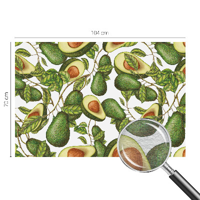 Wall mural for living room with an avocado pattern