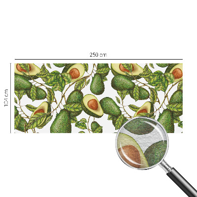 Wall mural for living room with an avocado pattern