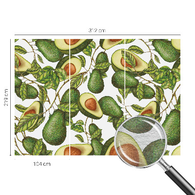 Wall mural for living room Avocado pattern