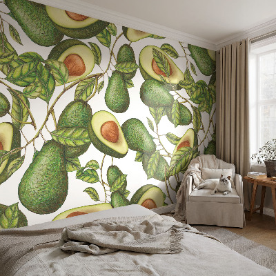 Wall mural for living room Avocado pattern