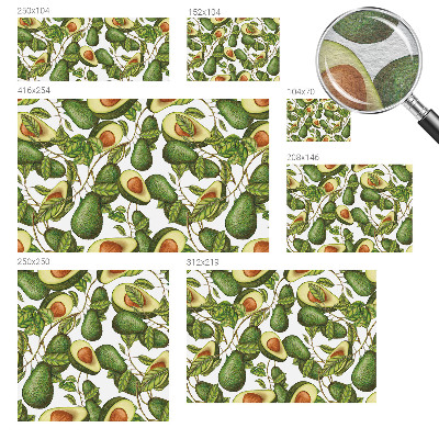 Wall mural for living room Avocado pattern