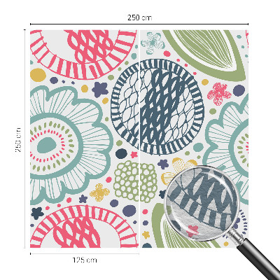 Wall mural for bedroom with floral patterns