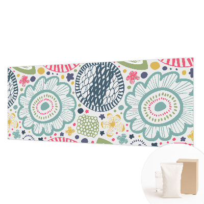 Wall mural for bedroom with floral patterns