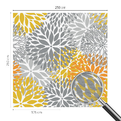 Wallpaper mural for living room with a floral energy design