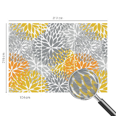Wallpaper mural for living room with a floral energy design